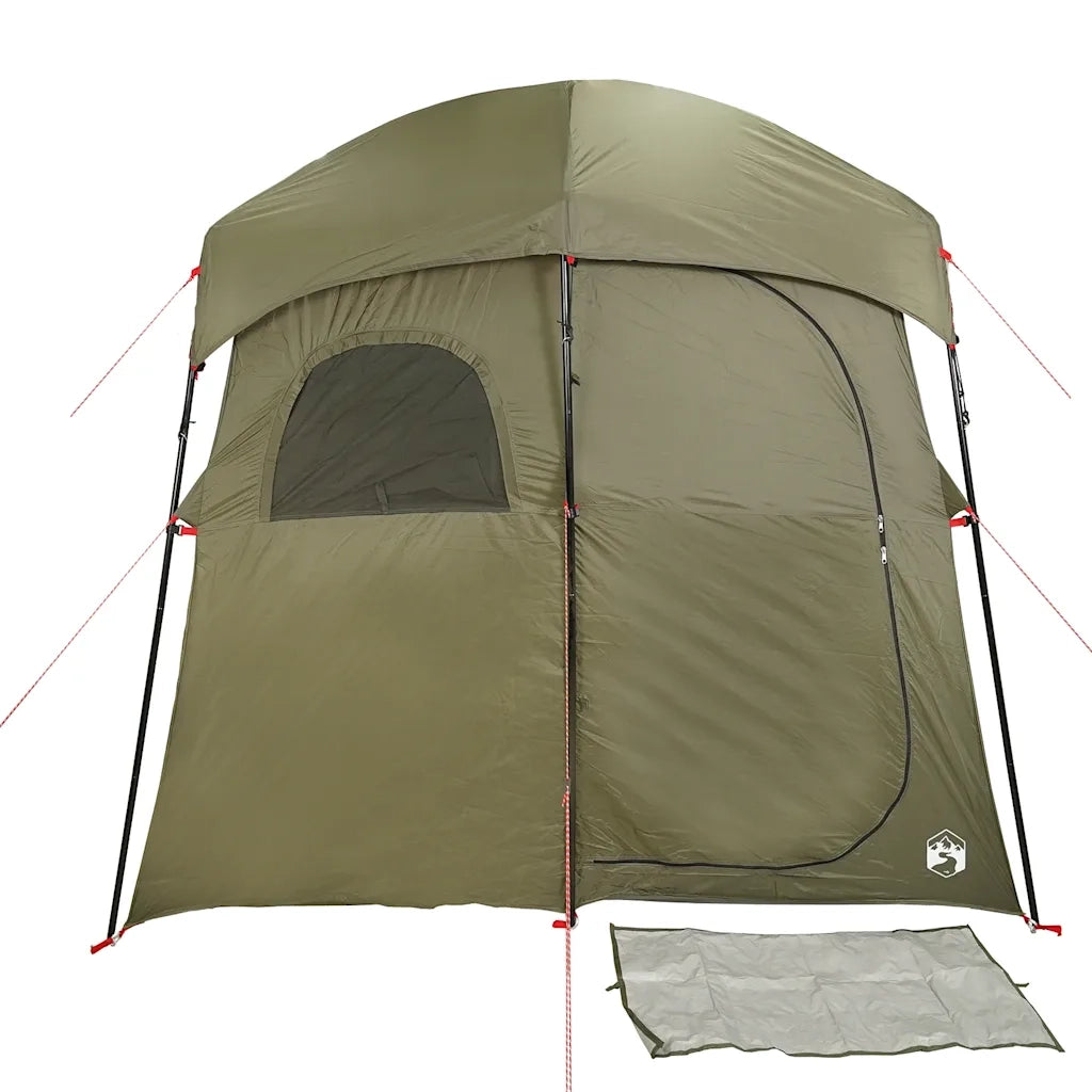 Tenda da Doccia per 2 Persone-Tenda Doccia Portatile Verde Oliva Impermeabile