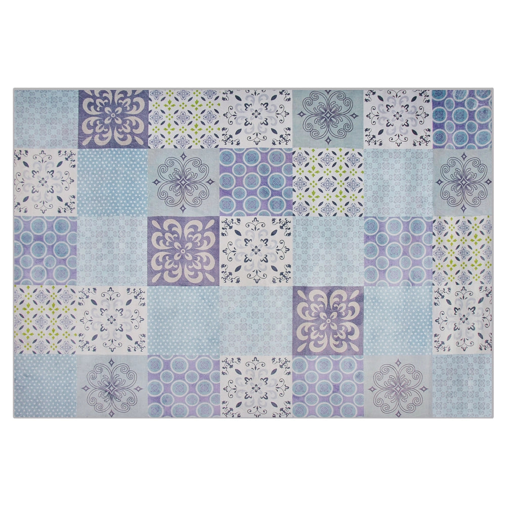 Tappeto tappetino Tessuto Multicolore 140 x 200 cm Patchwork Rettangolare costiero