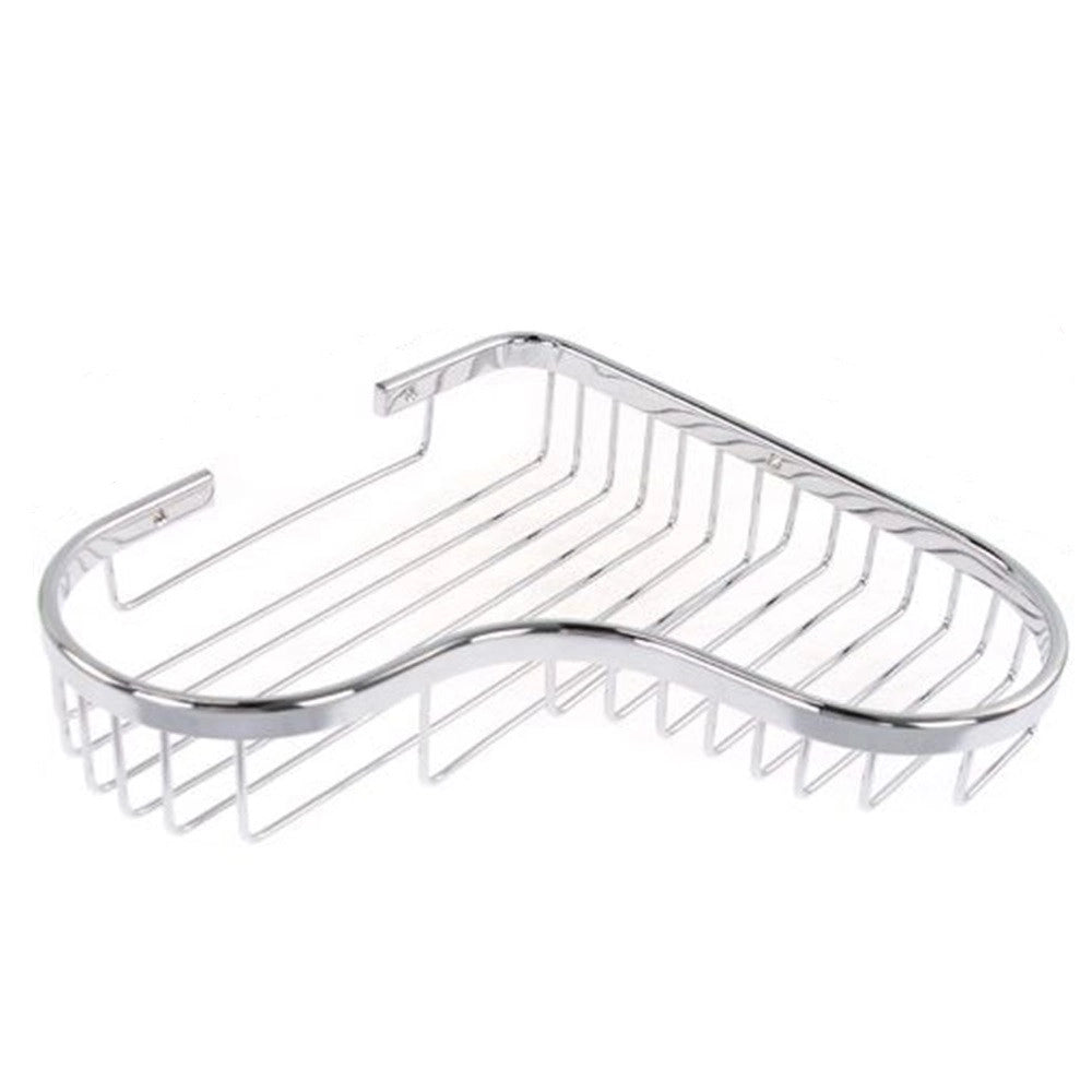 Trade Shop - Mensola Doccia Bagno Angolare Cromata Lucida 23.5cm Cestino Porta Oggetti Cuore 87903 -