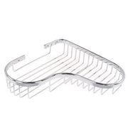 Trade Shop - Mensola Doccia Bagno Angolare Cromata Lucida 23.5cm Cestino Porta Oggetti Cuore 87903 -