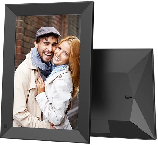 10,1 pollici digitale fotolijst nera con connessione Wi-Fi e calcolo cloud, valutazione interattiva tramite app mobile, fotolijst intelligente con rete