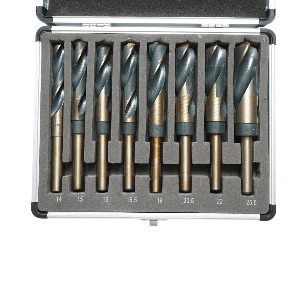 Set di 8 punte da trapano HSS grandi per metallo Breckner Germany