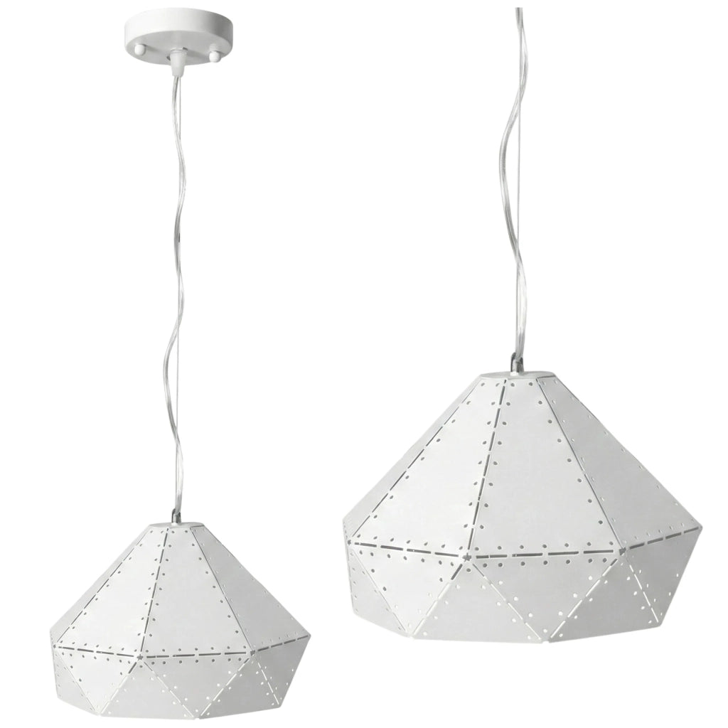 Lampada Da Soffitto Pensile Metallico Bianco APP237-1CP
