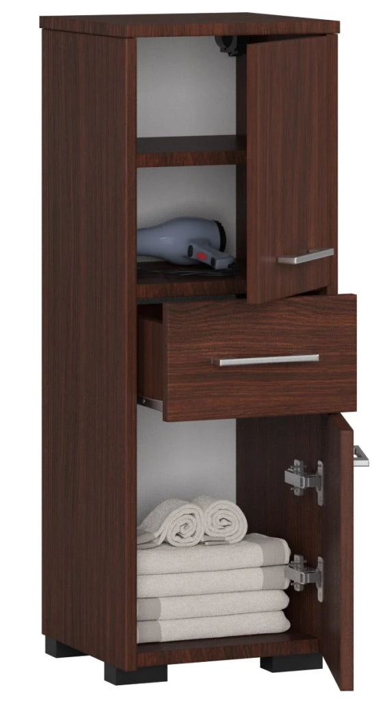 Mobile bagno AKORD Wengé 30 cm 2 ante 1 cassetto 30x30x85 cm