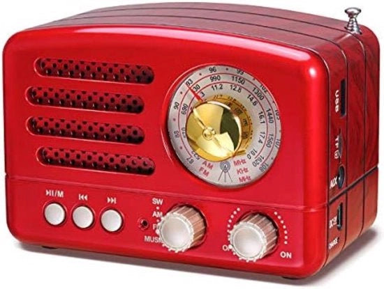 Radio Portatile a Batterie - Radio Portatile - Rosso