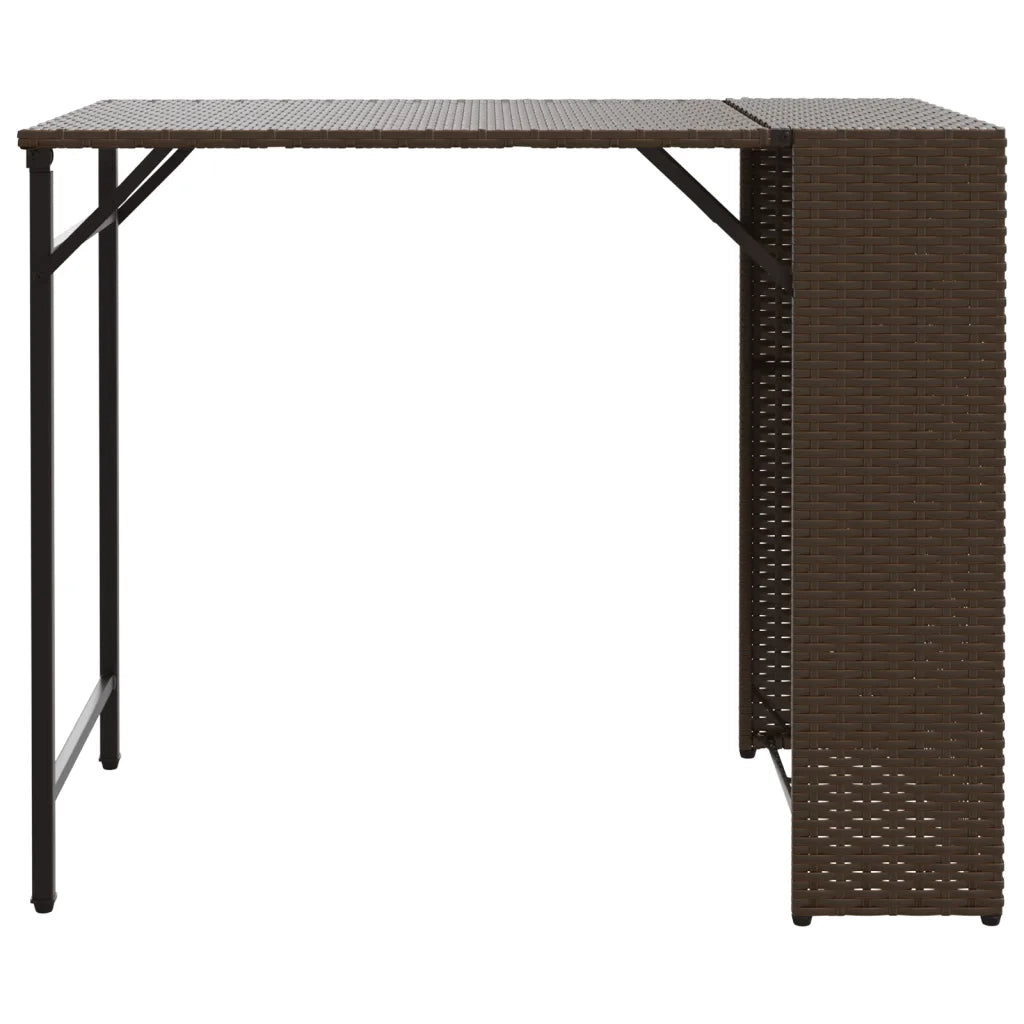 Set da Pranzo da Giardino Pieghevole 5 pz | Set Salotto da Giardino Marrone in Polyrattan