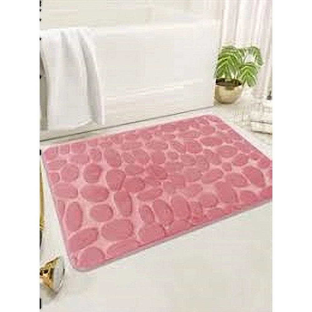 Trade Shop - Tappeto In Tessuto Tappetino Arredo Bagno Antiscivolo 50x80cm Effetto Sassi 79449 -