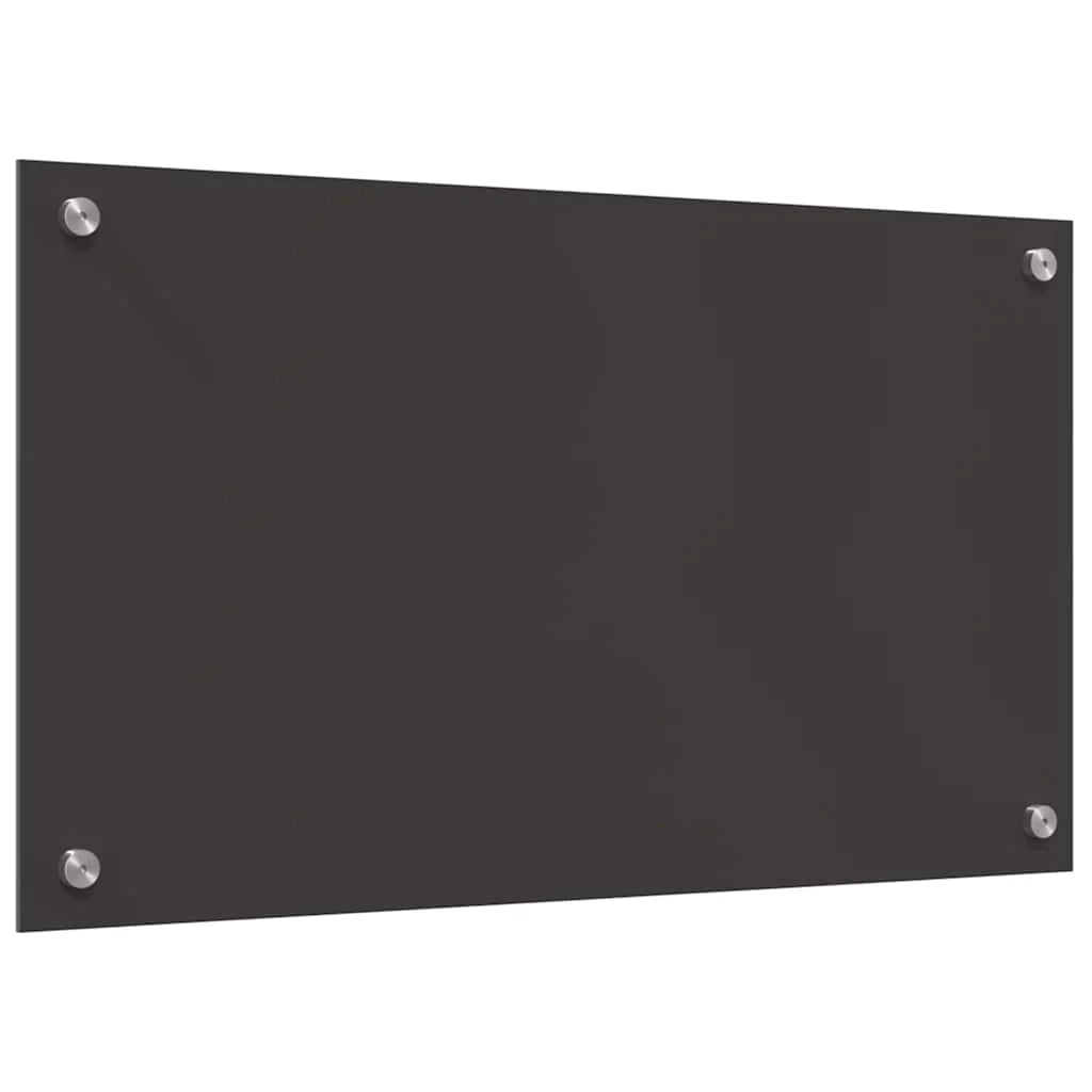 Set di 2 paraschizzi da cucina moderni ed eleganti 70 x 40 cm facili da installare resistenti in vetro temperato grigio scuro 02_0056238