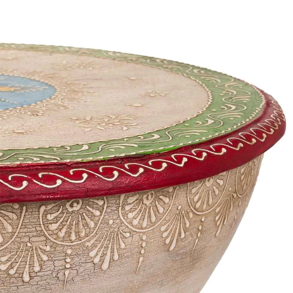 Tamburo in legno multicolore 48x48x44,5h cm