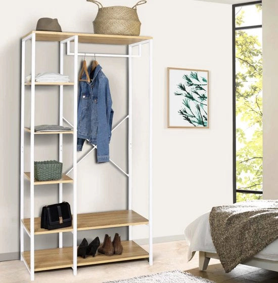 Cassettiera aperta in stile industriale con piattaforme di appoggio 90 cm – alta qualità – materiale duraturo – design elegante – adatto all'uso quotidiano – stile moderno – comfort e divertimento