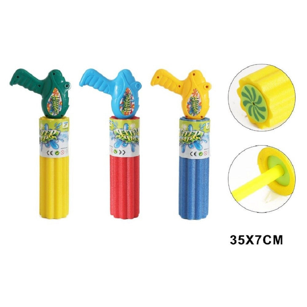 Trade Shop - Pistola Ad Acqua 35x7cm Tubo Schiuma Manico Pvc Estate Giocattoli Bambini 605477 -
