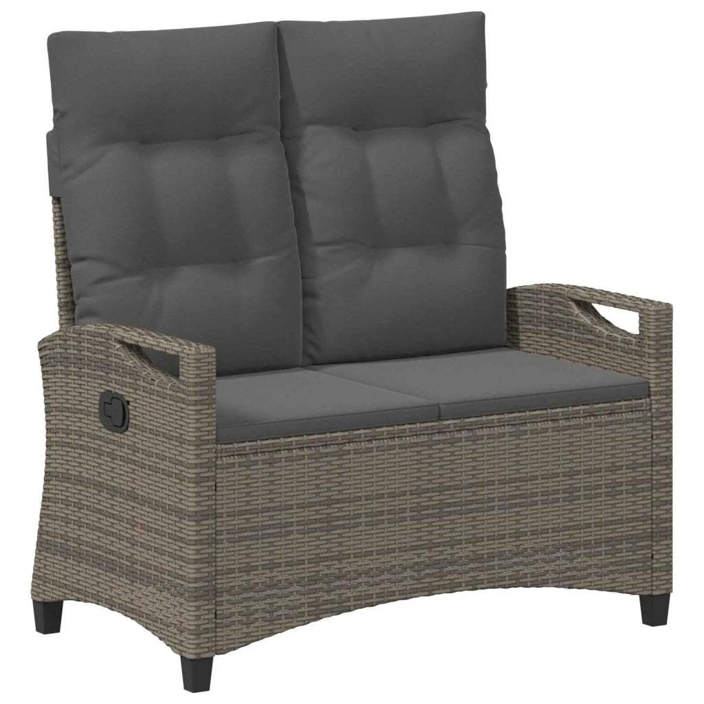 Panchina da giardino Grigio e Grigio Scuro 105 x 60 x 112 cm 42026852