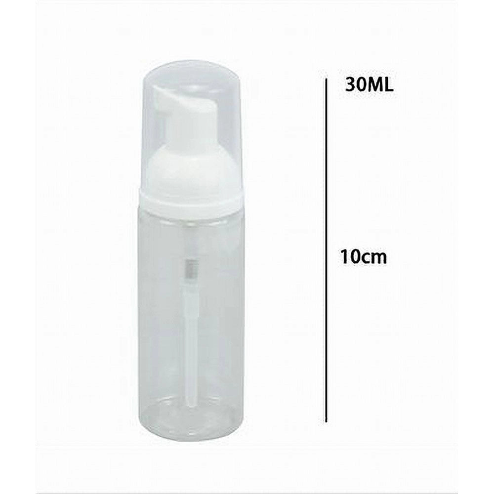 Trade Shop - Set 2pz Bottiglia Viaggio Trasparente Dispenser Di Sapone Schiumogeno 30ml 79412 -