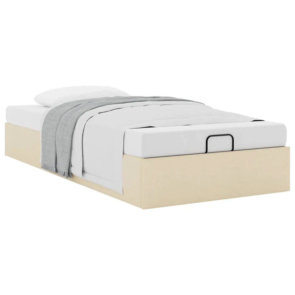 Struttura Letto Pouf senza Materasso Crema 80x200 cm in Tessuto 3310838