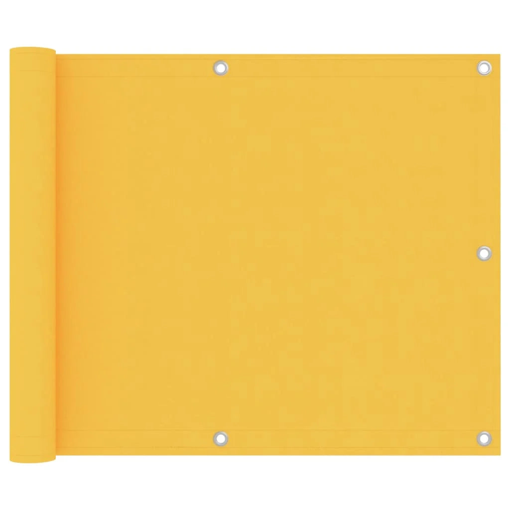 Schermo per balcone schermo per la privacy 75 x 600 cm tessuto Oxford giallo 02_0010198