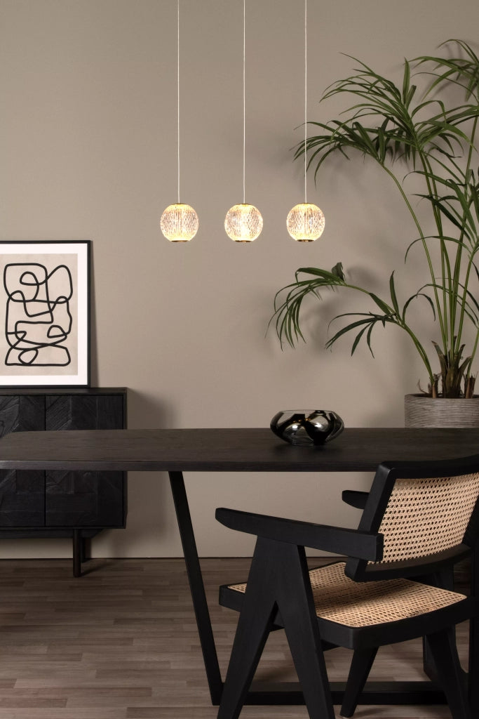 Lampada sospensione Cintra 3 sfere oro LED12,6W Lucide