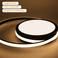 ZMH Lampada da soffitto plafoniera LED moderna 2 anelli 56W stella telecomando