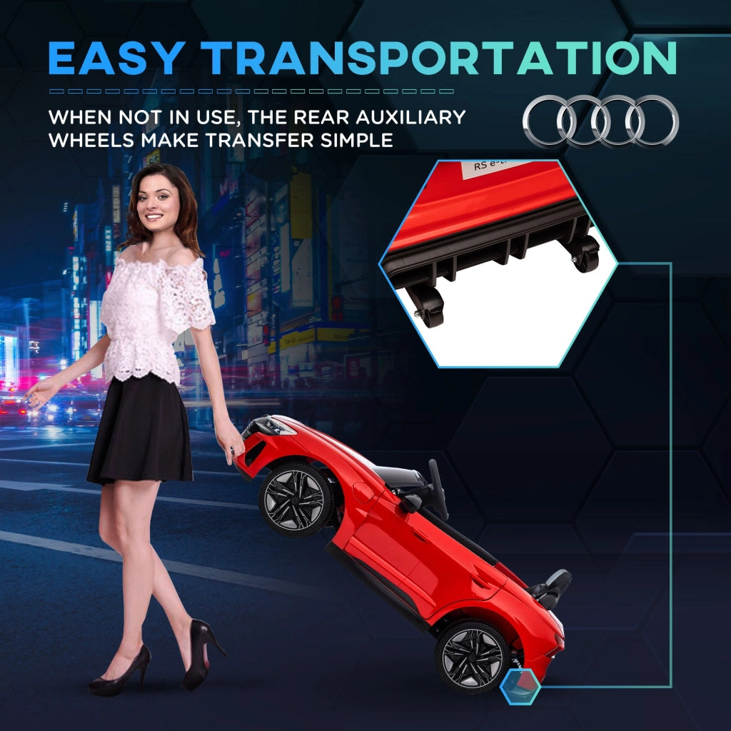 Macchina Elettrica per Bambini 12V con Licenza Audi RS e-tron GT Rossa
