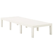 Lettino Prendisole | Sdraio da giardino | Lettino da sole in Plastica Bianco