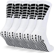 5 Pari Calze per Uomo con Suola Antiscivolo - Dimensioni 40-44, Ideali per Calcio, Pallacanestro, Corsa, Yoga e Escursionismo