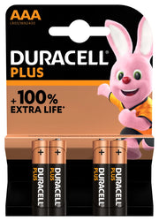 Blister 4 batterie ministilo DURACELL plus alcalina LR03 1,5V