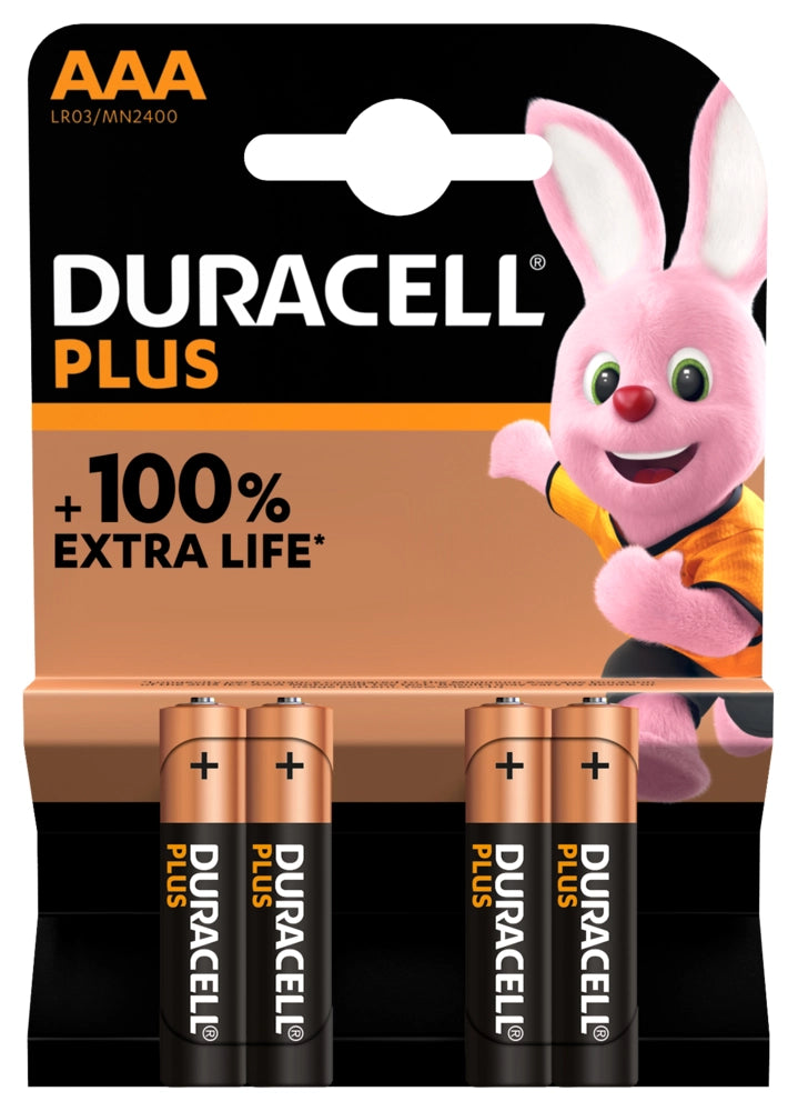Blister 4 batterie ministilo DURACELL plus alcalina LR03 1,5V