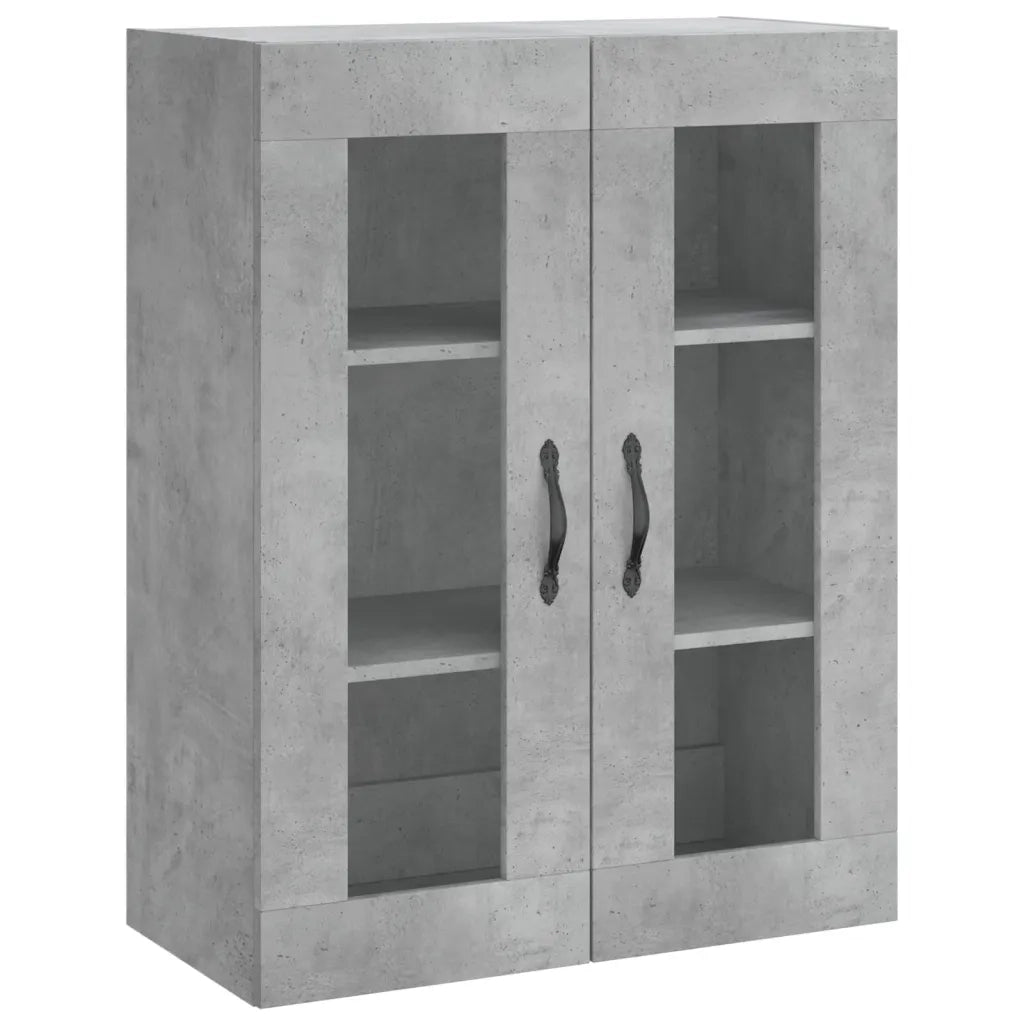 Credenza-Buffet-Armadio da cucina Grigio Cemento 69,5x34x180 cm in Legno Multistrato 170581