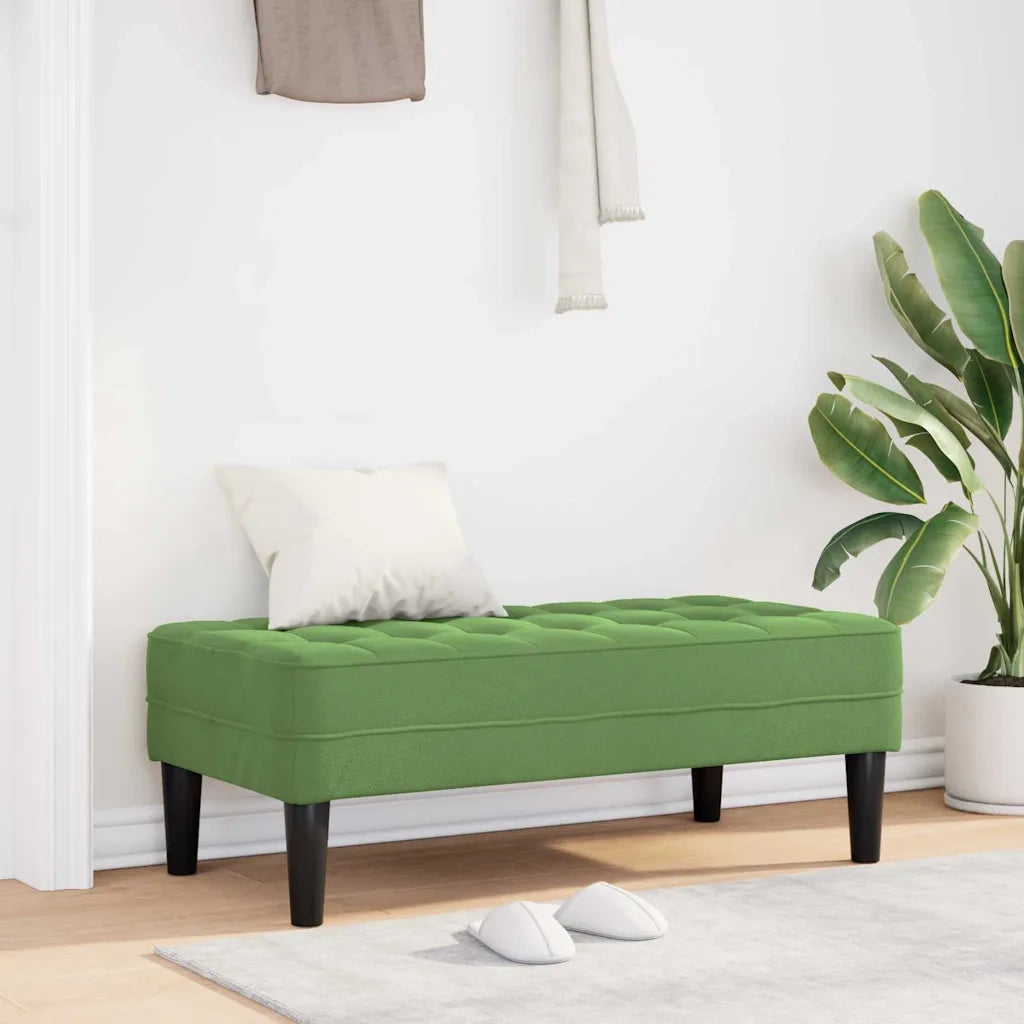 panchina con cuscino Verde chiaro 113 x 57 x 39 cm Velluto 42001950