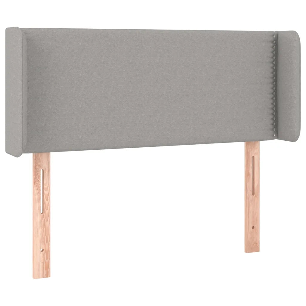 Testiera-Testata Decorativa Grigio Chiaro a LED 93x16x78/88 cm in Tessuto 748881