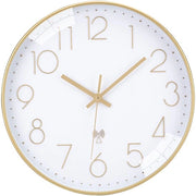 Orologio da Parete Radiocomandato Silenzioso 30cm Quarzo Alimentato da Batteria Grande Orologio da Parete Facile da Leggere per Camera, Casa, Cucina, Camera da Letto, Ufficio, Scuola (Bianco)