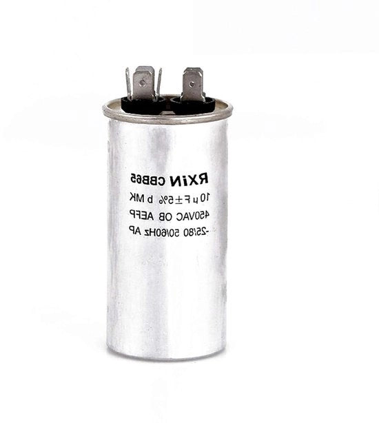Condensatore 10µF CBB65 450V AC con 2 Drutti per motori AC