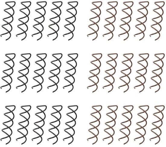 Spille per capelli a spirale 30 pezzi - Anti-kras - Materiale leggero - Adatto per ragazze/donne - Dimensioni 5 cm x 1 cm - Spille per capelli a bobby