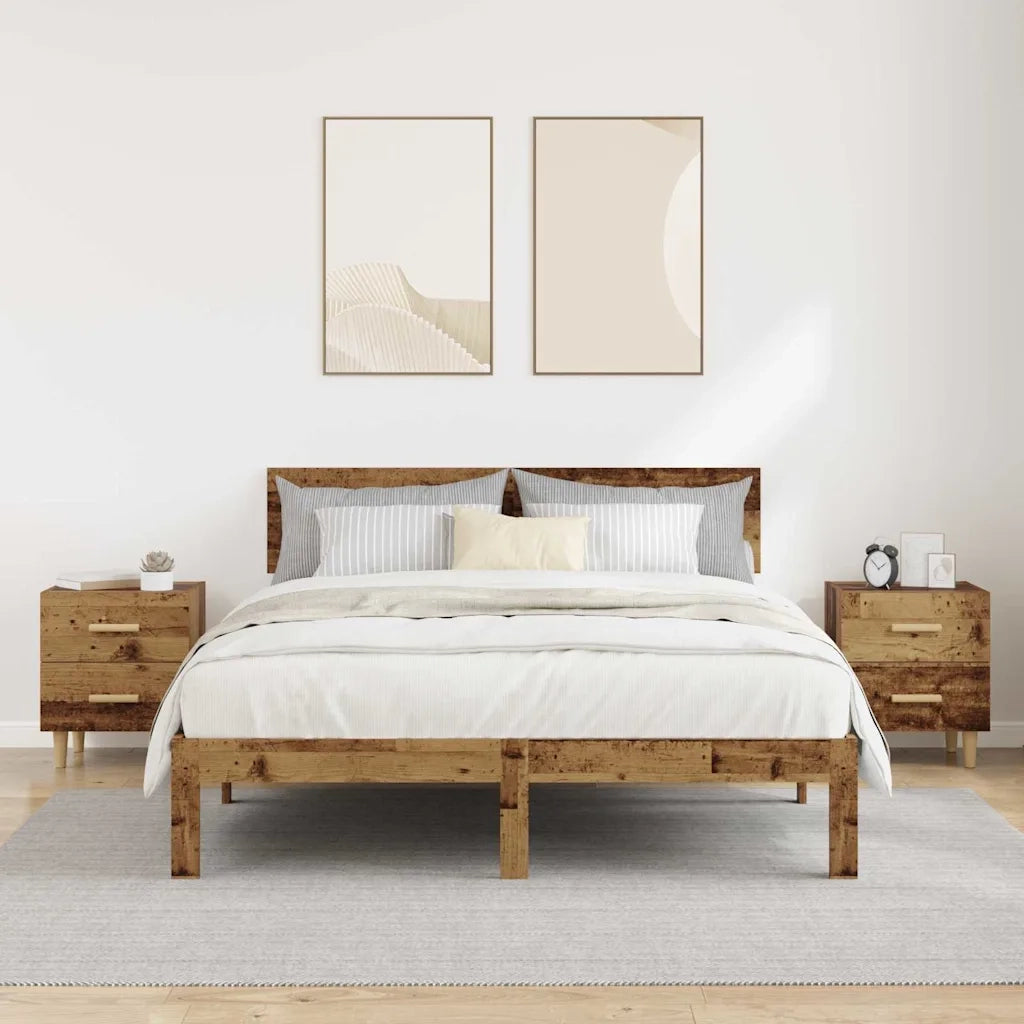 Armadietto per letto 2 pz Legno vecchio 40 x 35 x 47.5cm CFW4287016