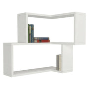 Omignano, Mensola 2 Ripiani, 45x15x55h cm Bianco