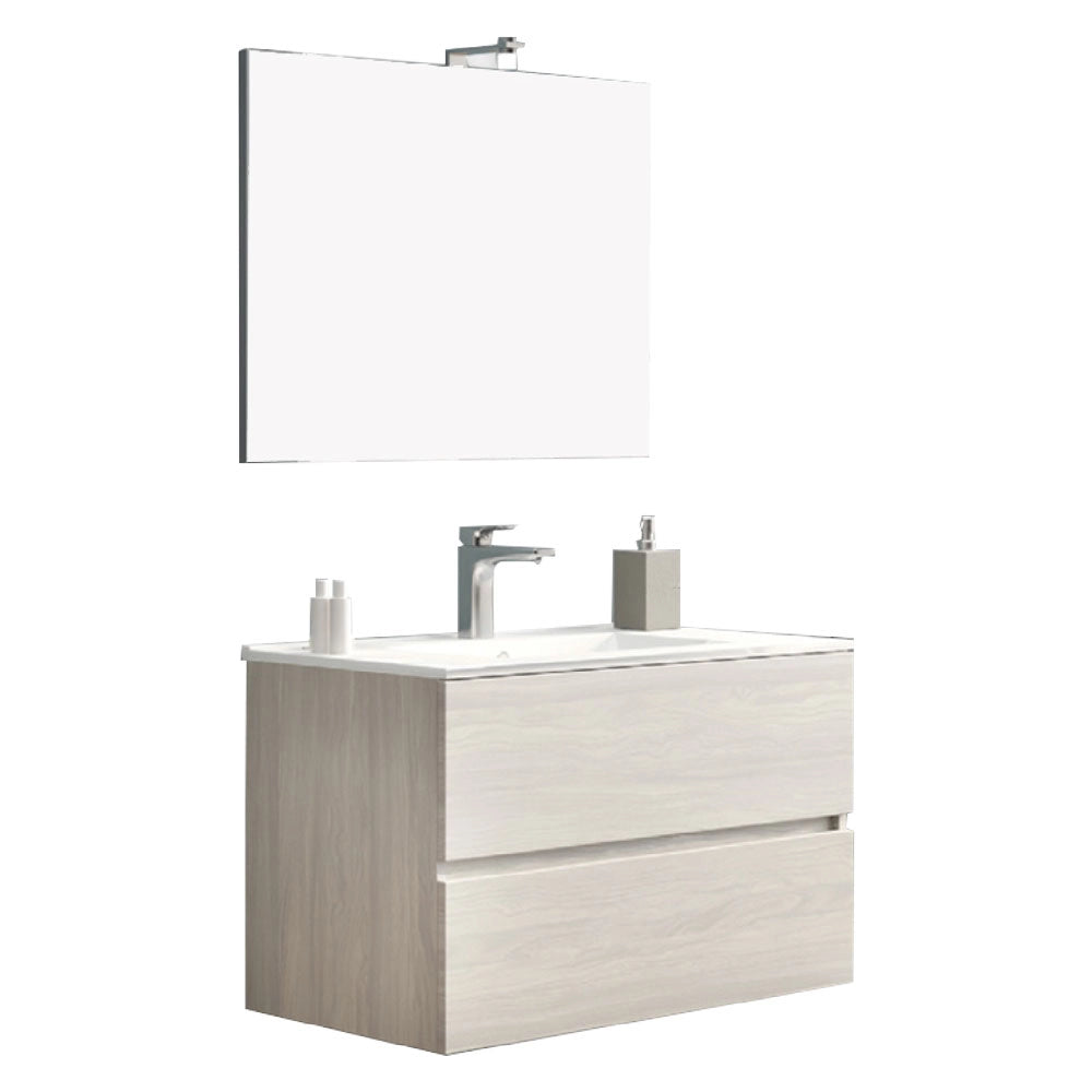 MOBILE BAGNO 'EASY' base 81 x 47 x h.53 - rovere grigio  - SAVINIDUE
