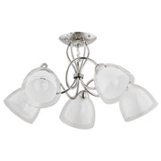 Plafoniera decorativa Adelina Alfa cromo 5xE14 bracci intrecciati