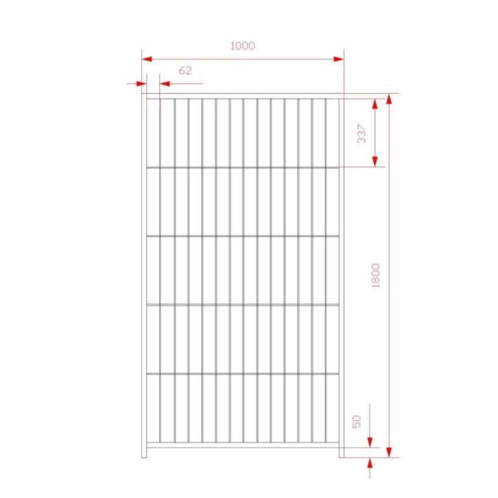 Box per cani da esterno con zincatura a caldo da 200x200x altezza 180 cm