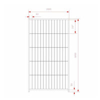 Box per cani da esterno con zincatura a caldo da 200x200x altezza 180 cm