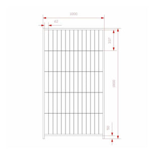 Box per cani da esterno con zincatura a caldo da 200x200x altezza 180 cm