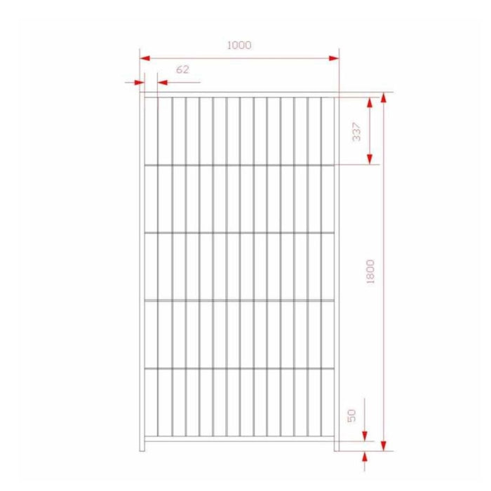Box per cani da esterno con zincatura a caldo da 200x200x altezza 180 cm