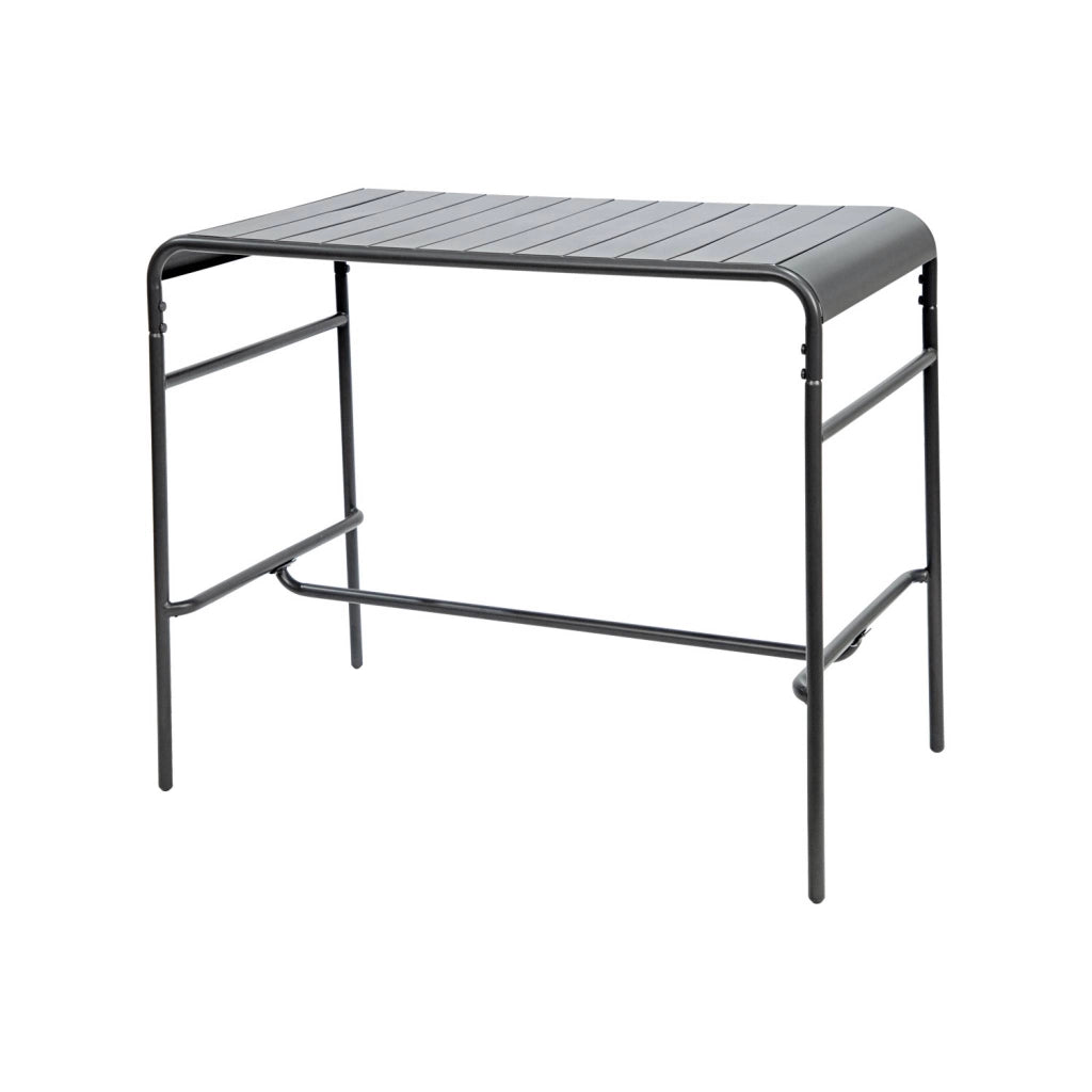 Tavolo alto da giardino in acciaio, 4 posti, 120cm, antracite