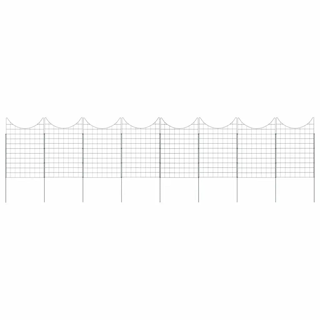 Set di Recinzione per Stagno 8 pcs Verde 50 x 80 cm Acciaio