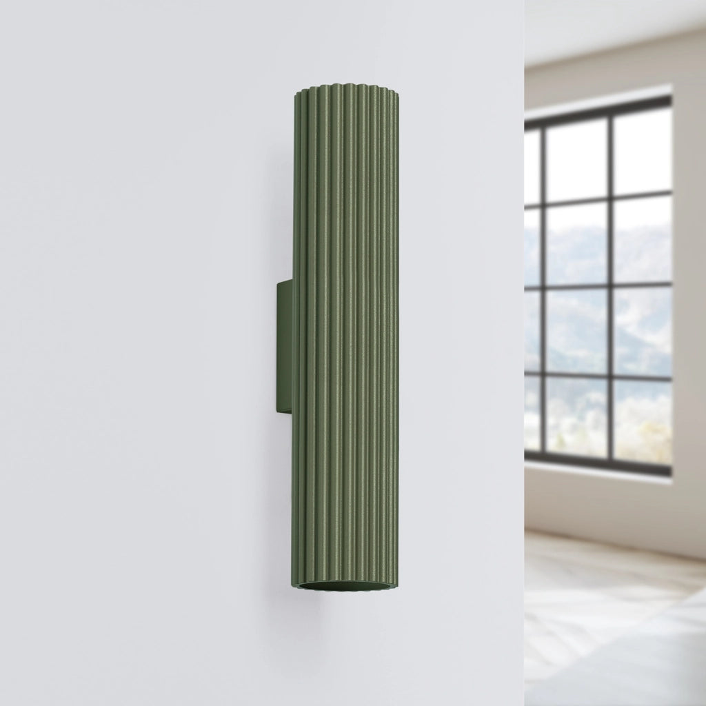 Applique moderna verde oliva tubo 30cm GU10 GRAVIO Pure Lume