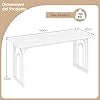 Tavolo da Pranzo, Tavolo Moderno per 6-8 Persone con Piano in Finto Marmo e Gambe in Metallo, Tavolllo Rettangolare da per Sala da Pranzo, Soggiorno e Cucina, 160 x 60 x 76 cm, Bianco