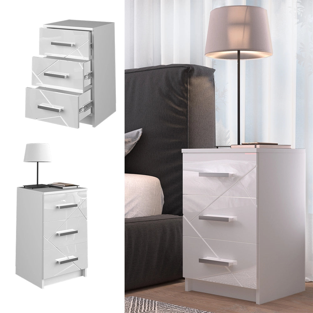 Vicco Comodini camera da letto Bianco 35.5 x 66 cm