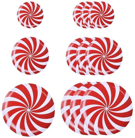 Decorazione del pavimento in PVC a effetto 3D - Disegno circolare - 12 pezzi - Autoadesivo - Qualità alta