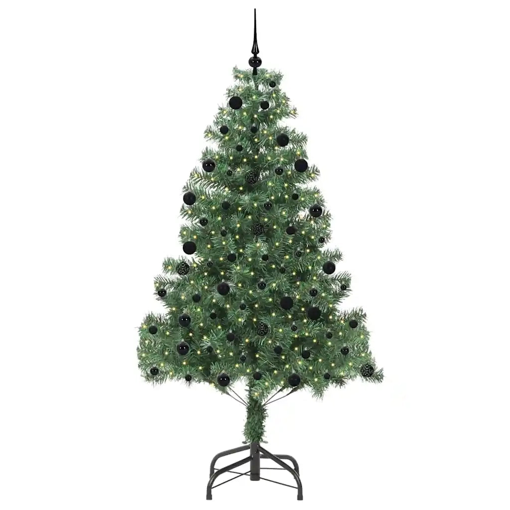 Albero di Natale | Decorazioni natalizie con 300 LED con supporto Verde 210 cm PVC
