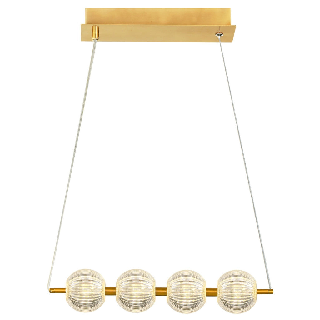 Lampada a sospensione Brillant 4 luci oro LED CCT 20W