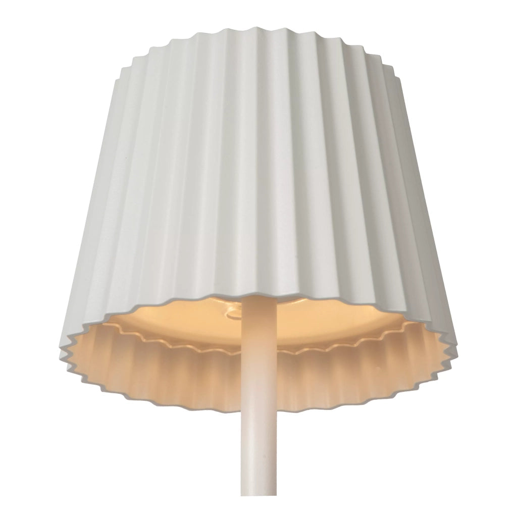 Lampada da tavolo outdoor bianca LED 2W ricaricabile Lucide