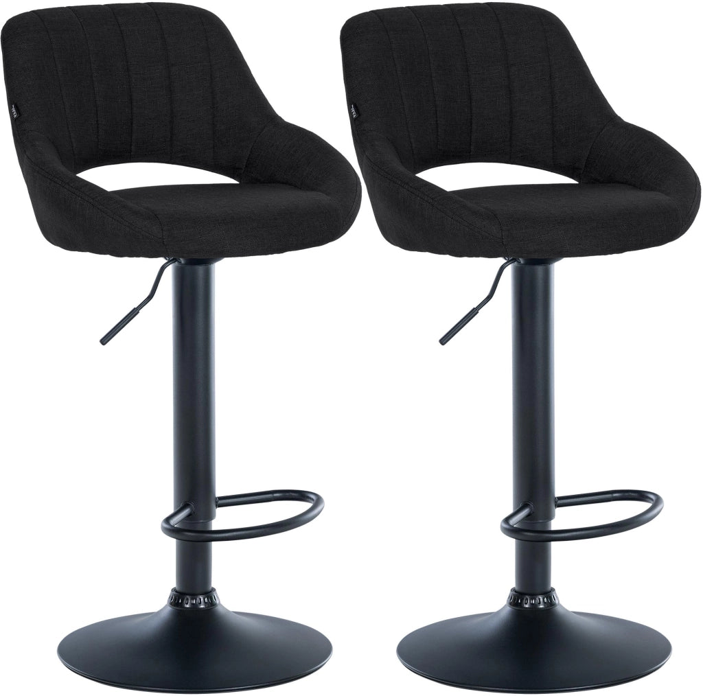 Set di 2 sgabelli da bar tessuto Milet B 1